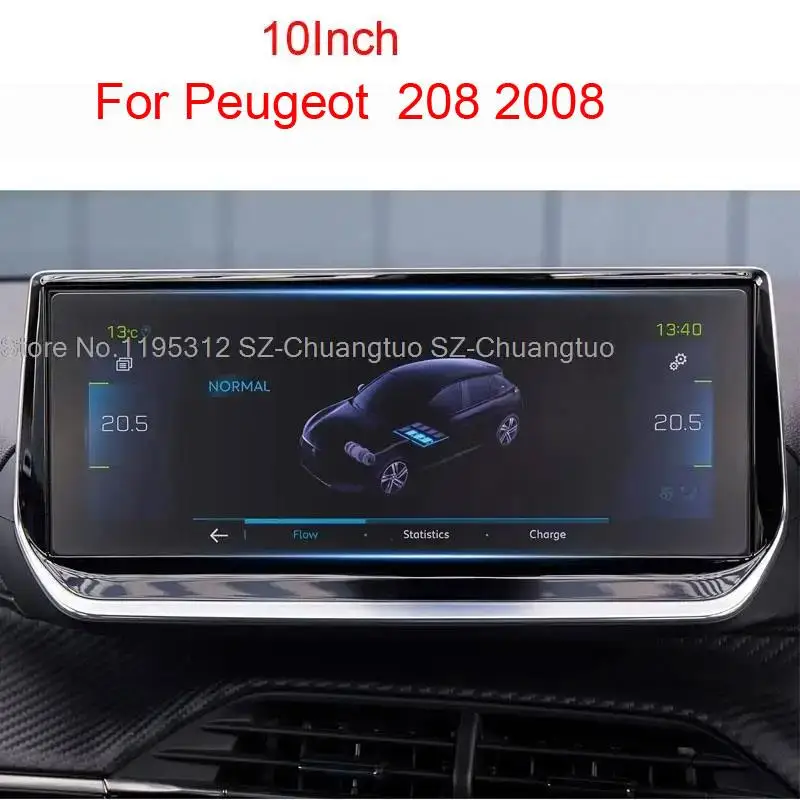 

Закаленное стекло для защиты экрана Peugeot 208 2008 GT 2021 2022 2023 10 дюймов infotainment GPS навигация пленка против царапин