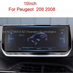 Tempered Glass Screen Protector For Peugeot  208 2008 GT 2021 2022 2023 10Inch infotainment GPS Navigation anti-scratch film