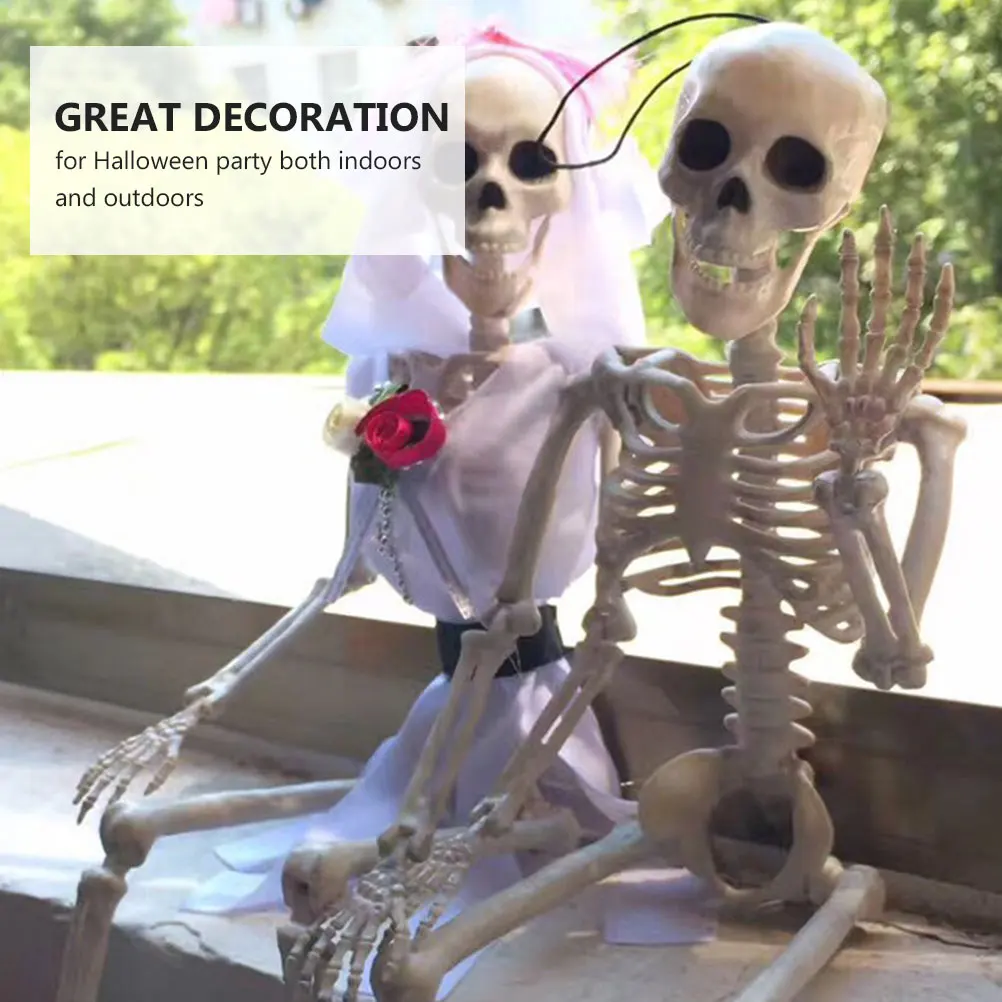 

2pcs Halloween Hanging Decor Haunted House Party Props Bride Groom Pendant Outdoor Indoor Ghost Costume Accessories