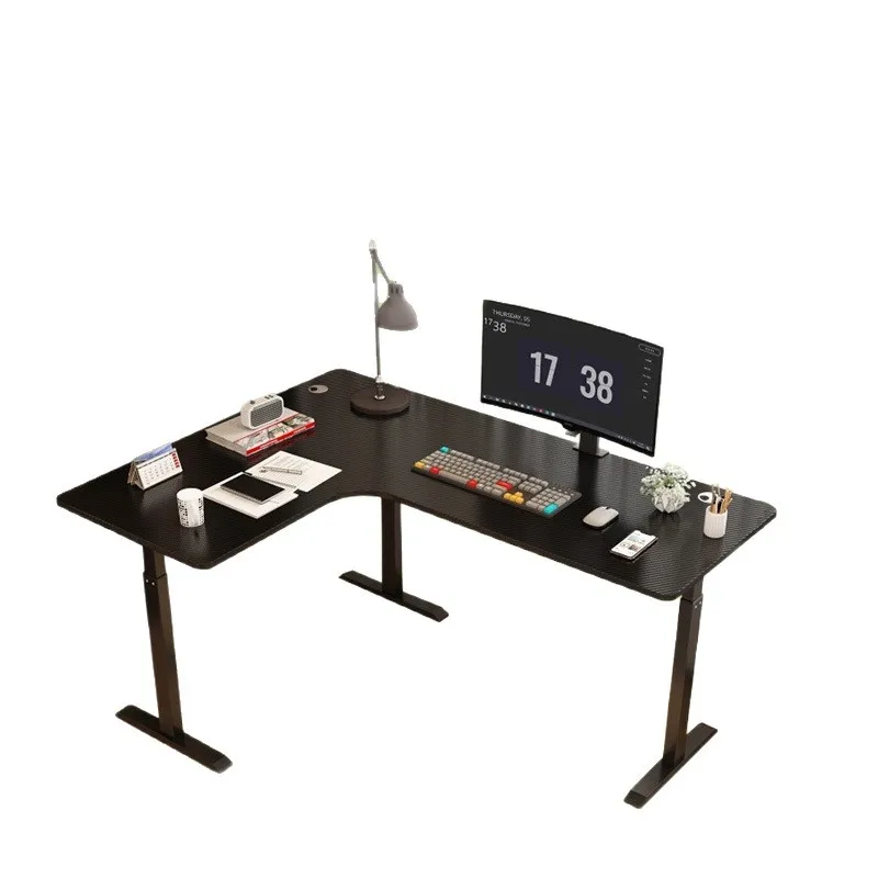 Living room long  electric lifting desk light luxury, high-end corner computer desk
