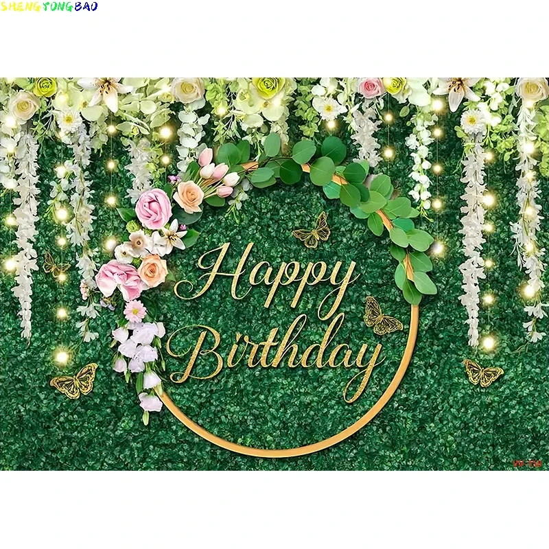 Vinyl Custom Valentine's Day Photography Backdrops Props Lover Rose Flower Wall Wedding Heart Happy Birthday Background AL-18