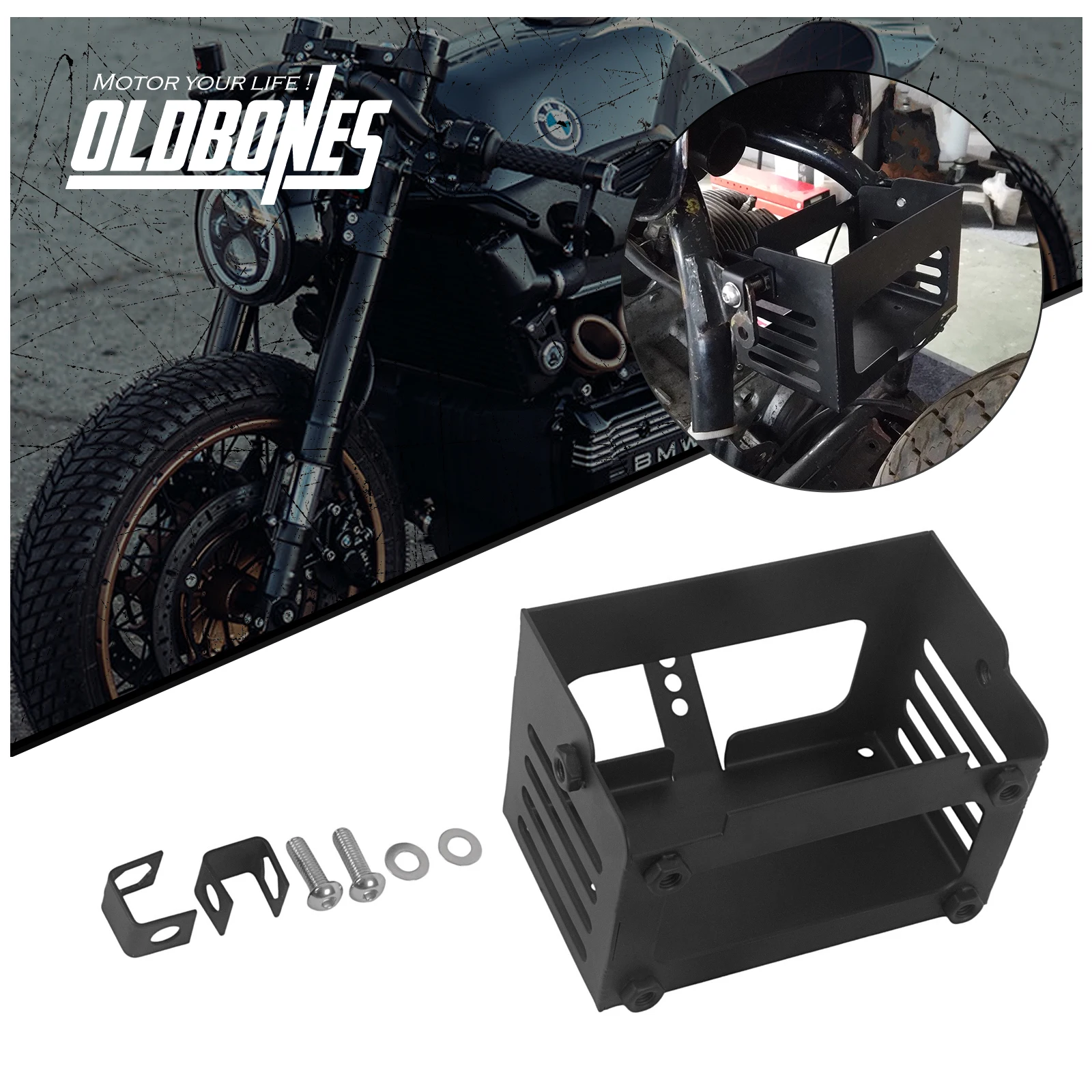 Cafe Racer Accessories Motorcycle Under Engine Battery Cover For BMW R45 R65 R80 R100