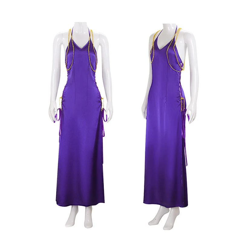 Anime One Piece Nami Purple Dress Anime Cosplay Costume Woman Sexy Outfit Purple Tight Split Dress Hallowen Carnival Party Suit