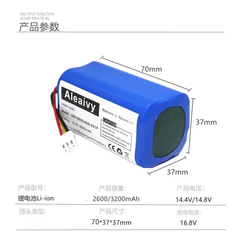 14,4 V/14,8 V 3,5 Ah 18650 li-ion batterie Für LIECTROUX C30B XR500 E30 Für PROSCENIC 800T 830P 820P 820T 820S Roboter Staubsauger