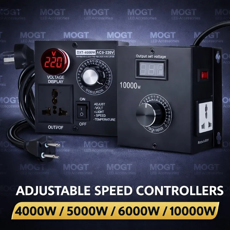 AC 110V 220V Voltage Regulator Speed Temperature Light Voltage 4000W 5000W 6000W 10000W Adjuatable Variable Voltage Controller