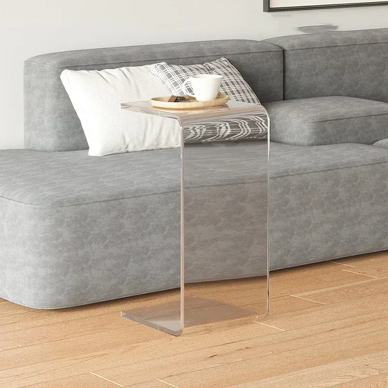 Modern Design Coffee Table Acrylic Salon Small Transparent Low Bedside Table Sofa Floor Bedroom Entryway Muebles Room Decor