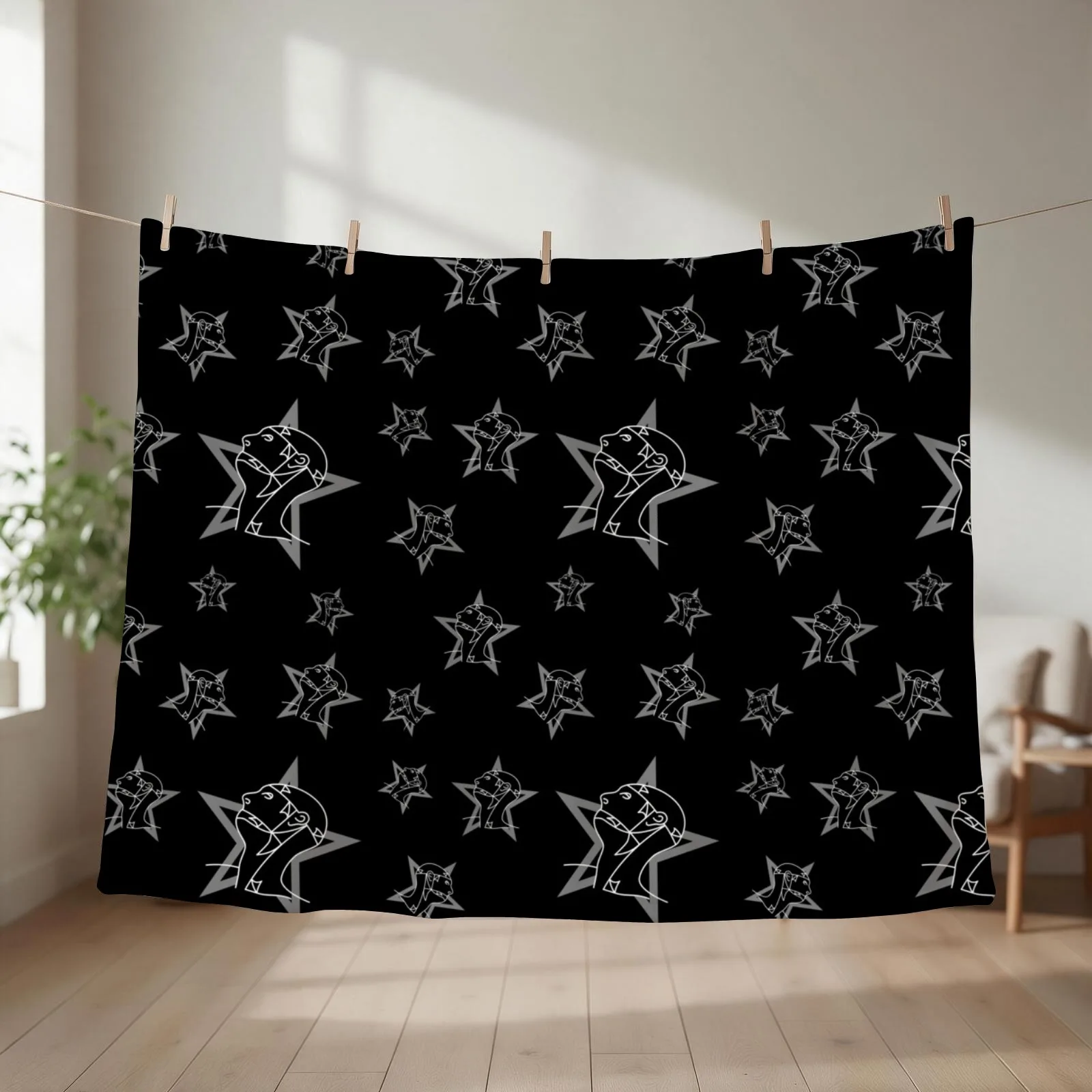 Sister of Mercy - Goth Star Throw Blanket for sofa Bed Fashionable Flannels Nap Blankets