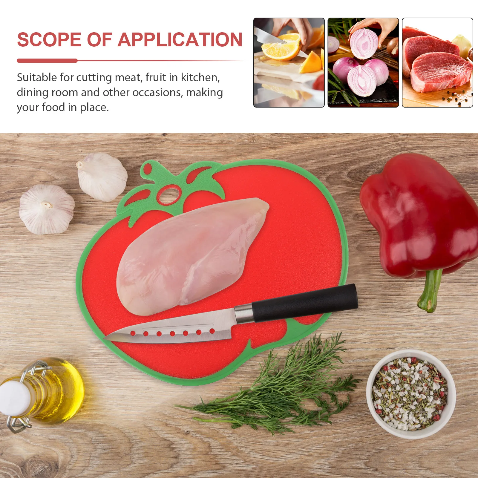 

1pc Integrated Cutting Board Plastic Kitchen Tool Clean Heat Resistant Food Grade Material Portable Vegetables Fruit No