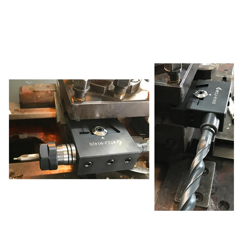 CNC مخرطة Tailstock أداة حامل الحفر المشبك، مركز التعديل الدقيق مستقيم عرقوب الحفر قضيب مجموعة