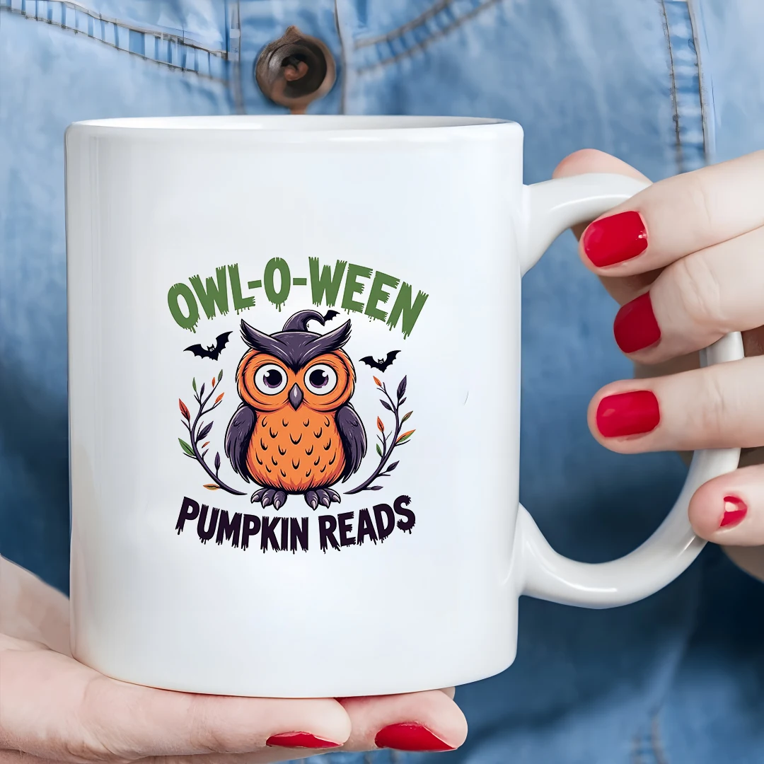 

Halloween cartoon owl mug 11oz kids drink cup Christmas office gift