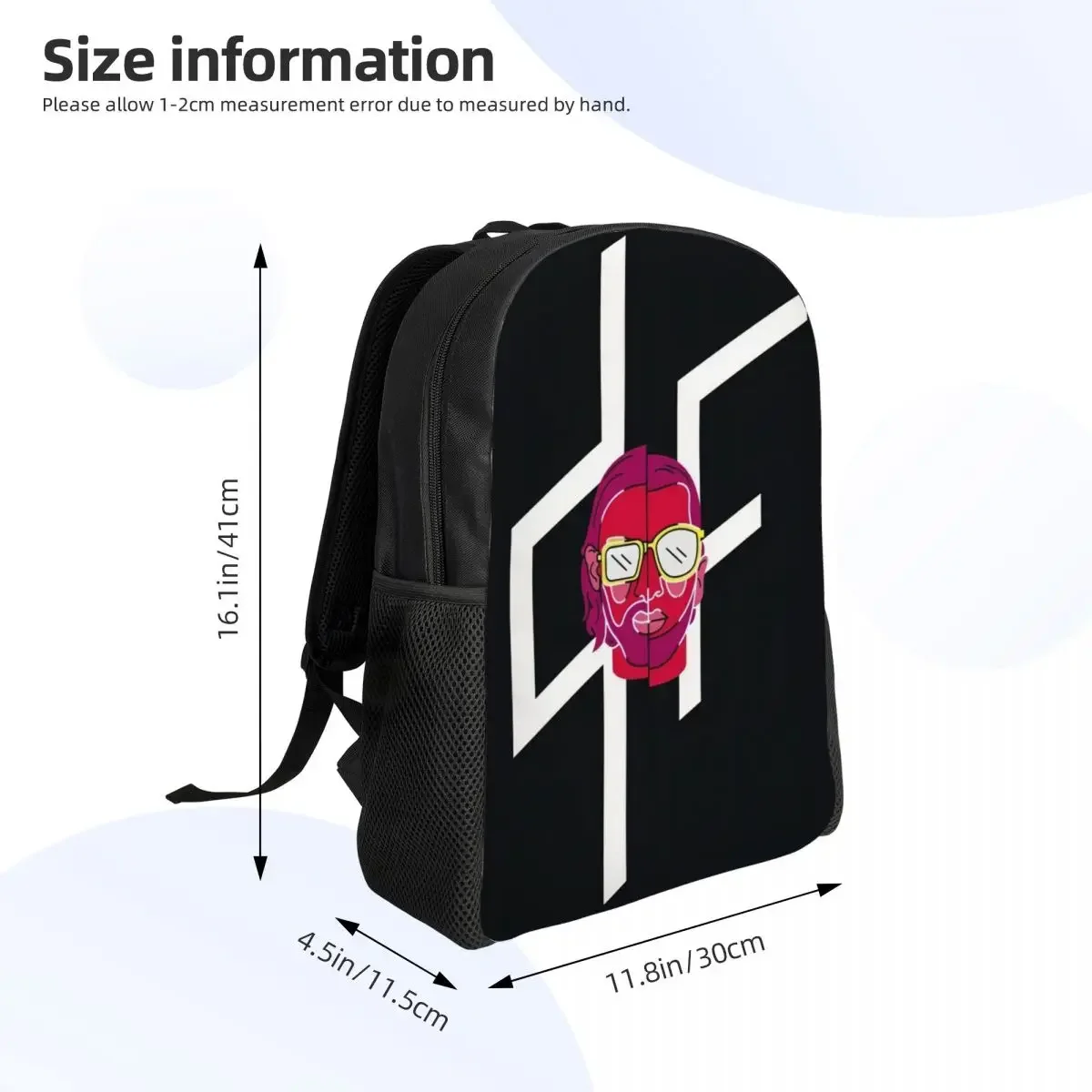 PNL QLF Rapper Singer HEART Backpack for Men Women Water Resistant College School  Bag Print Bookbags