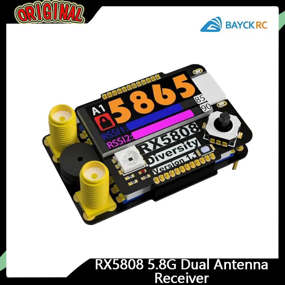 

RX5808 5.8G Dual Antenna Receiver Module - 5.8GHz RX, Compatible with SKYZONE/Fatshark FPV Goggles, RC Quadcopter Accessories