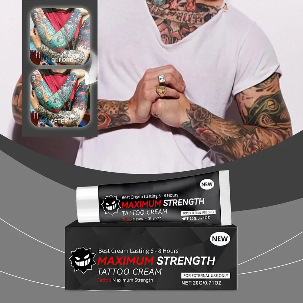 20g Maximum Strength Tattoo Cream  Color Preservation Moisturizing Anti Scar Soothing Tattoo Aftercare Repair Gel Skin Care view 2