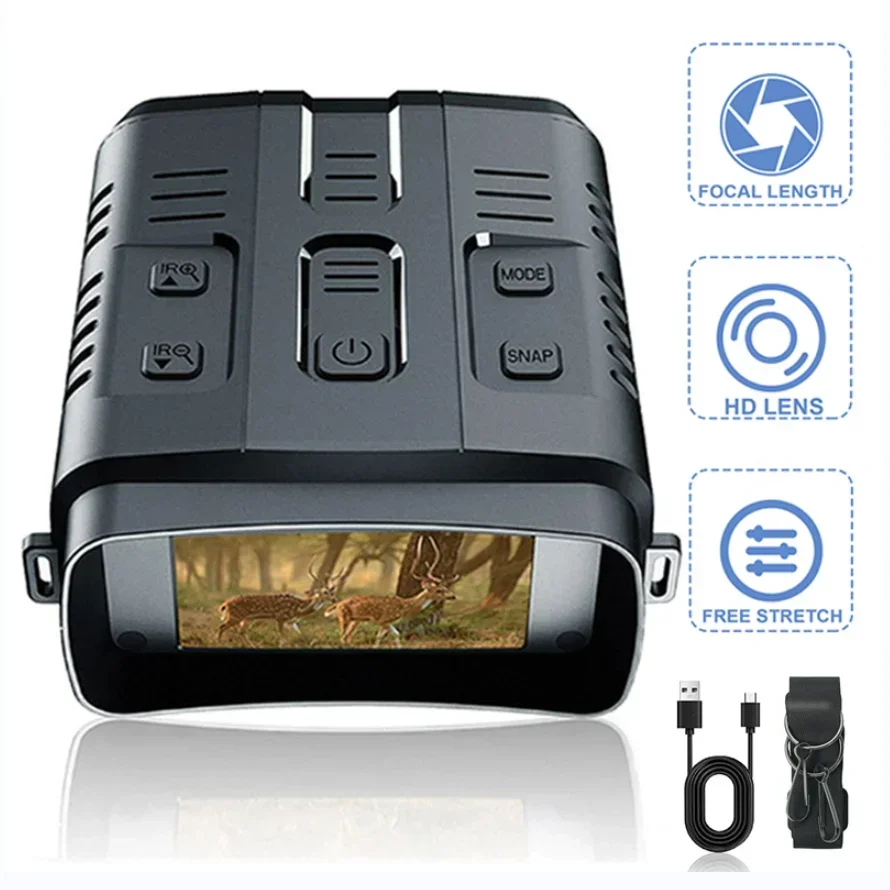 

300m Range R19 Digital Night Vision Binoculars 1080P HD with 3W Infrared Dark Vision Goggles for Hunting Camping Video Recording