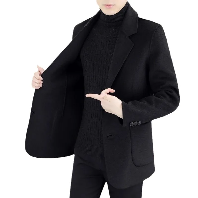 M807 woolen coat men\'s suit autumn and winter new short suit woolen coat business casual trend