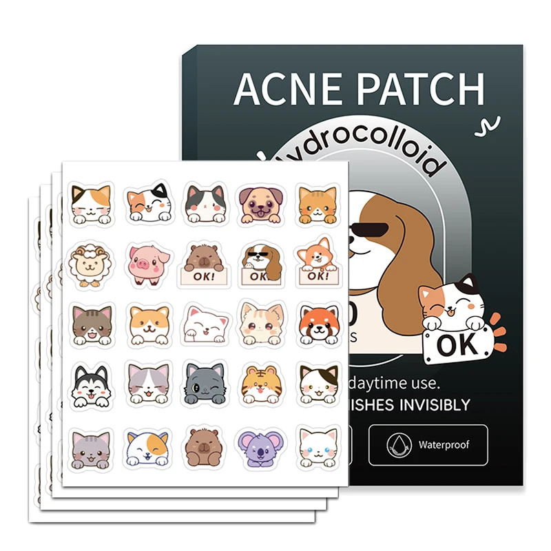 100pcs Cat Dog Face Skin Care Acne Pimple Patch Invisible Professional Removal
