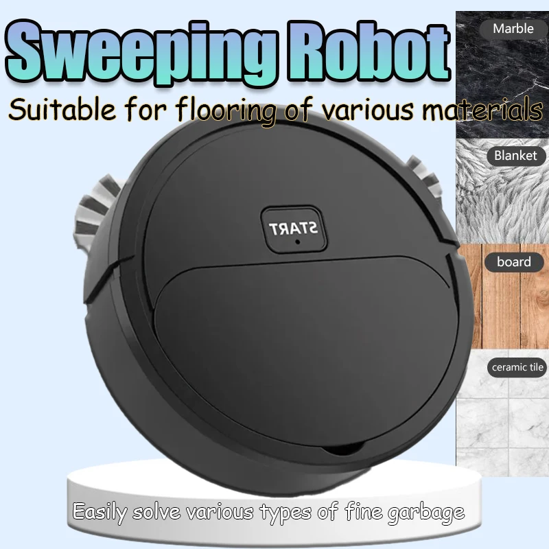 New Smart Sweeping Robot 3 in 1 Vacuum Cleaner Robot Household Mini Sweeper Sweeping and Vacuuming Wireless Vacuum Cleane