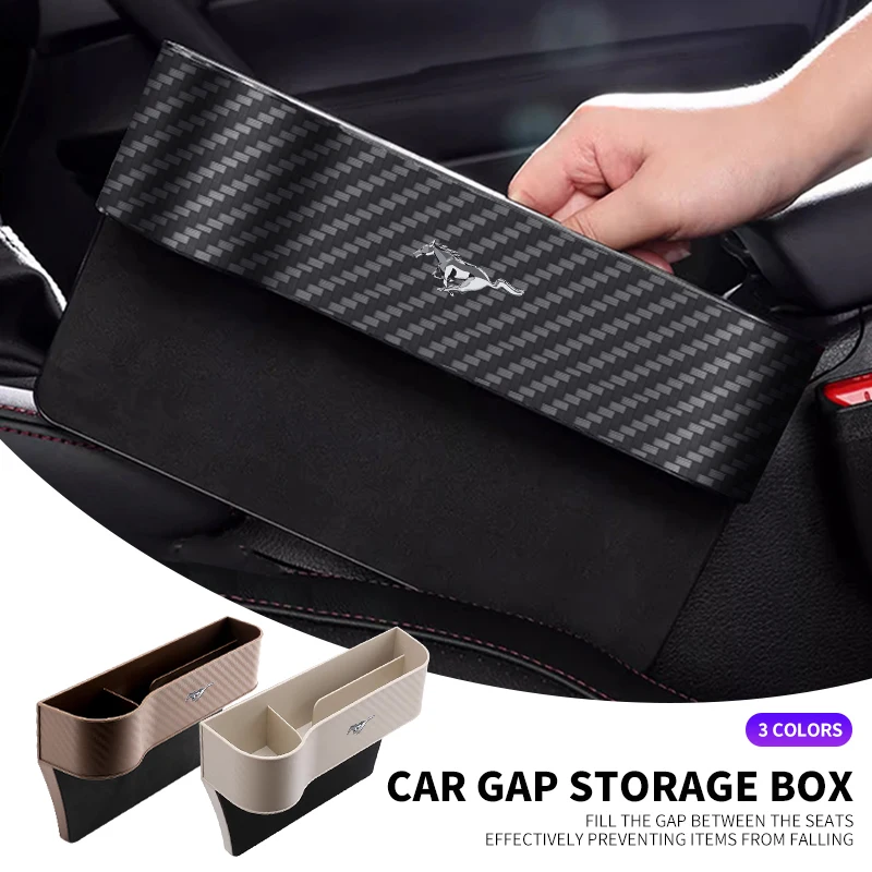 Car Seat Central Control Seat Gap Storage And Sorting Box For Mustang Ford Shelby Edge Ecosport Kuga mach e TAURUS Car Styling