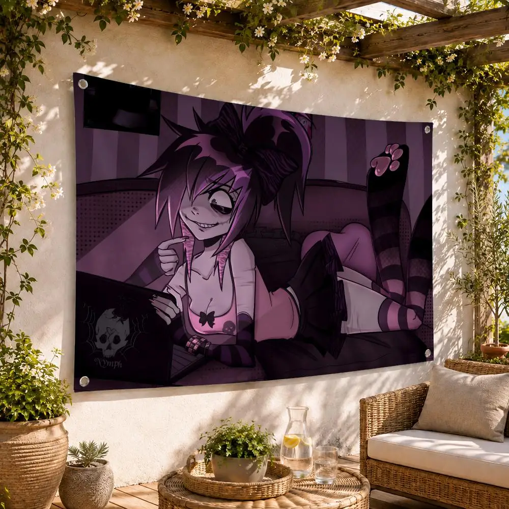 Nina The Killer Cartoon Flags Flag Soft skin-friendly Durable Tapestry Outdoor party Home living room bedroom Decoration