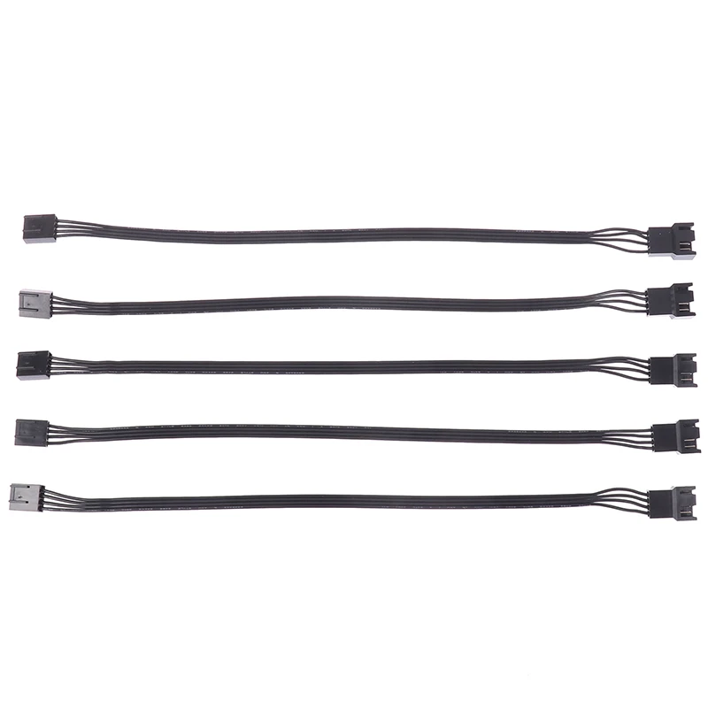 5Pcs PWM Fan Extension Cable 27cm PC Fan Extension Cable Compatible With ATX Case 4 Pin Cooling Fans Durable