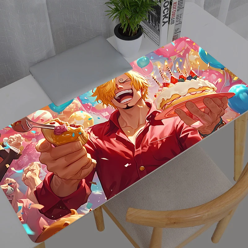 Extra Large Gaming Mouse Pad One Piece Sanji Computer Gamer Laptop Keyboard Carpet Mouse Mat Non-Slip Rubber Table Rug view 4
