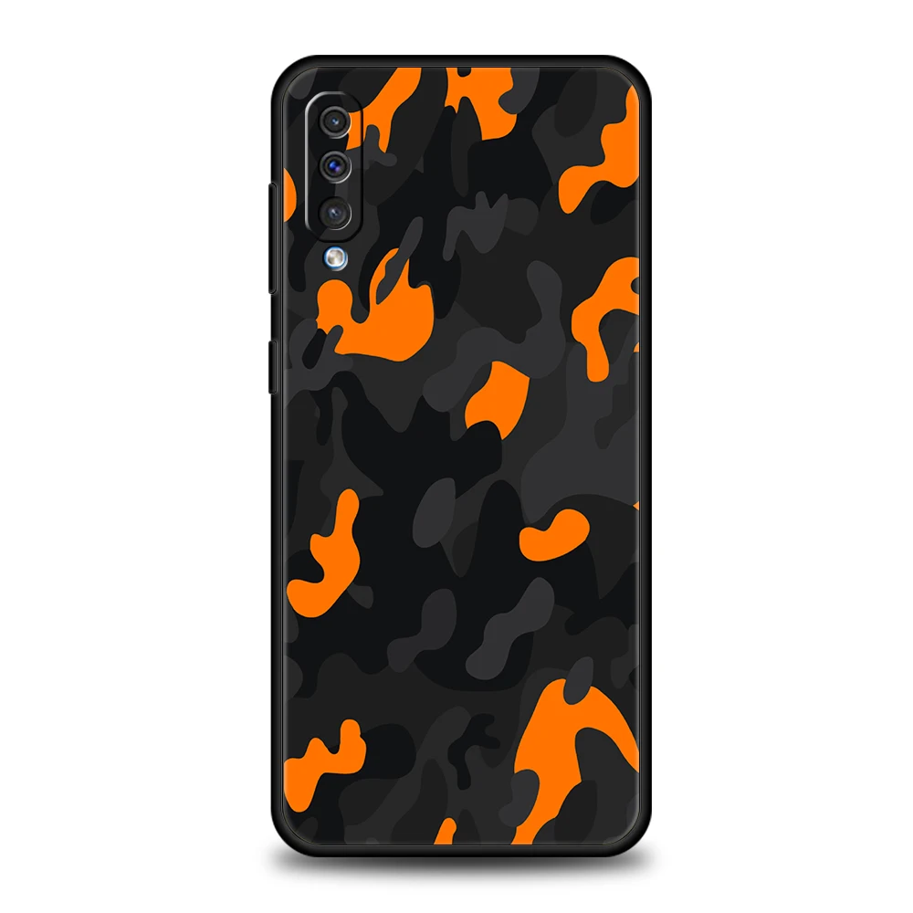 Camouflage Camo Phone Cover Case For Samsung Galaxy A12 A02 A03 A03S A52 A70 A50 A20 A10 A10S A40 4G Luxury Silicone Shell Coque