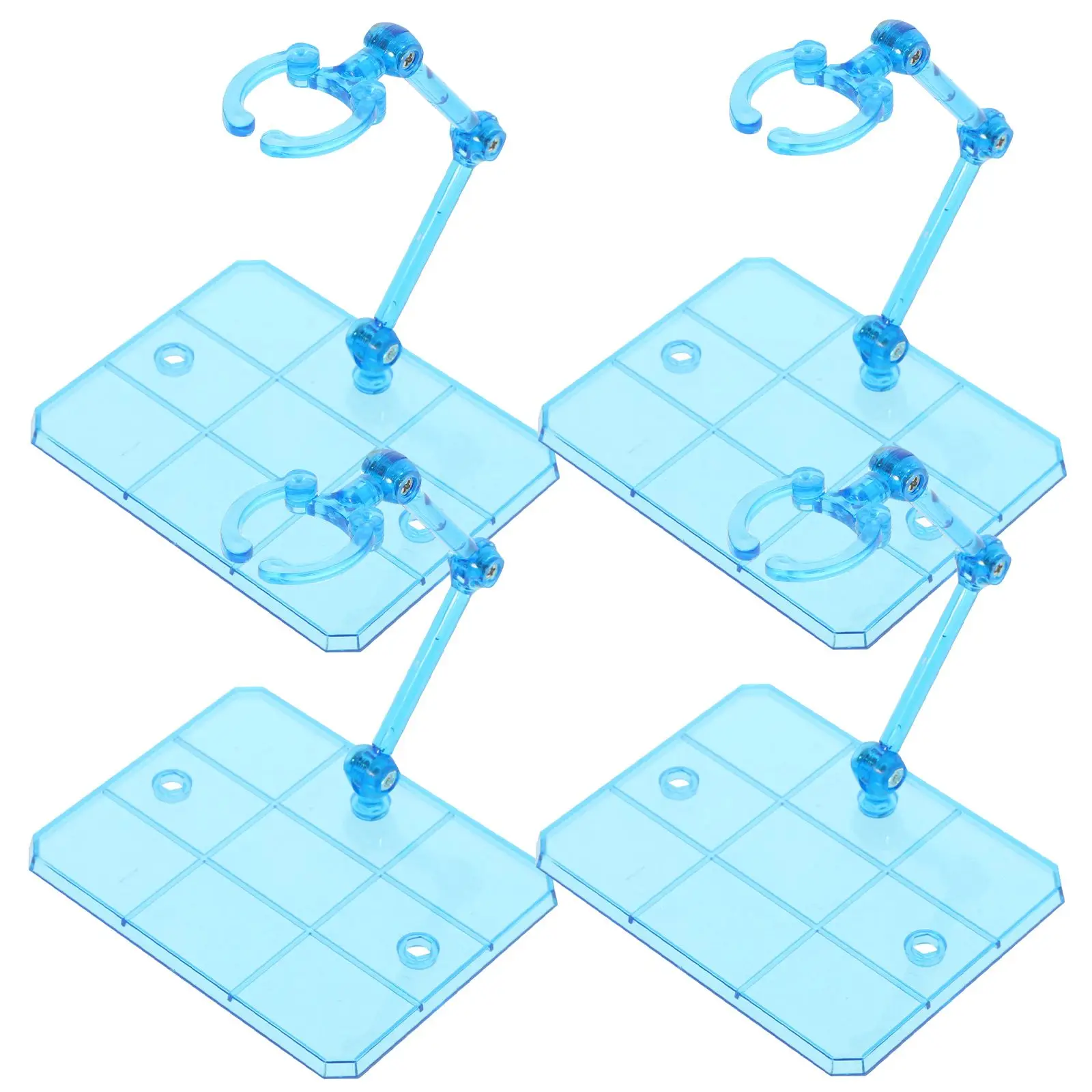 

4 Pcs Model Stand Toy Display Wear-resistant Support Plastic Figure Holder Small Adjustable PVC