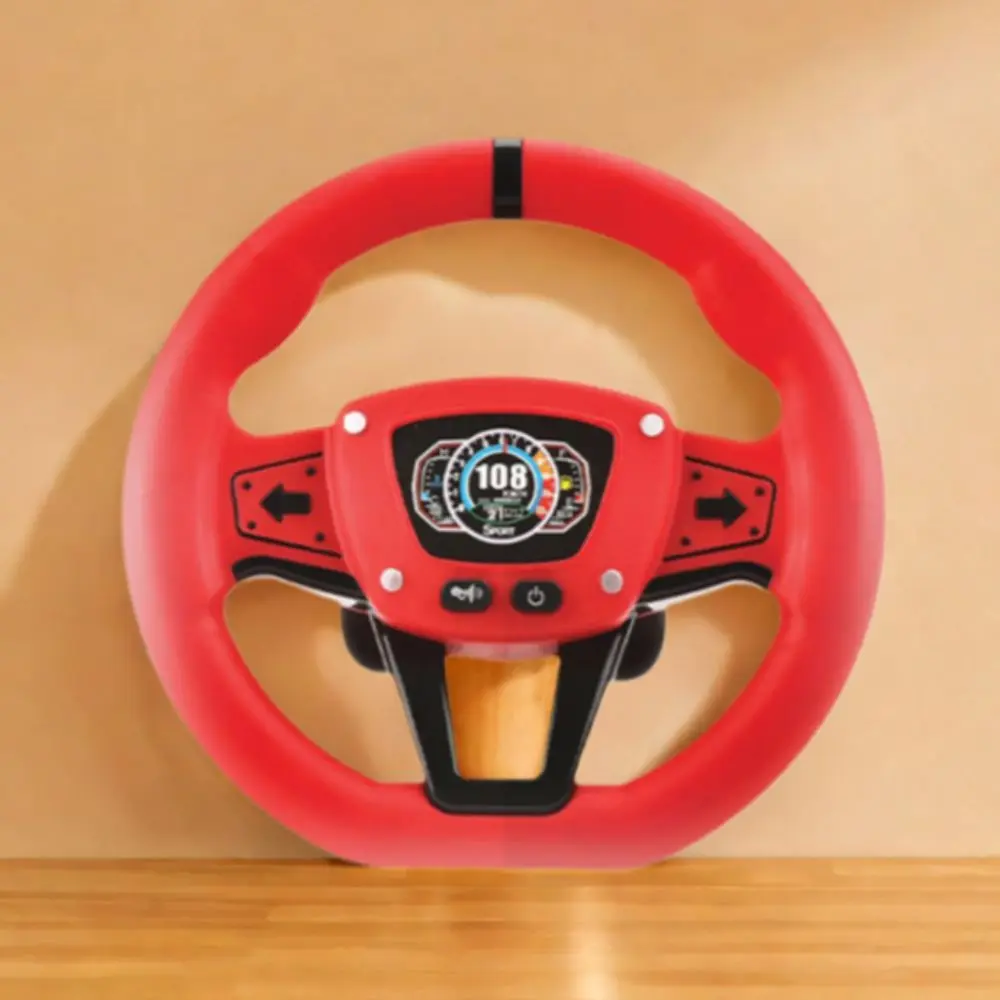 

360 ° Rotation Copilot Steering Wheel Multi Functional Montessori Simulation Steering Wheel Toys Early Education Simulation