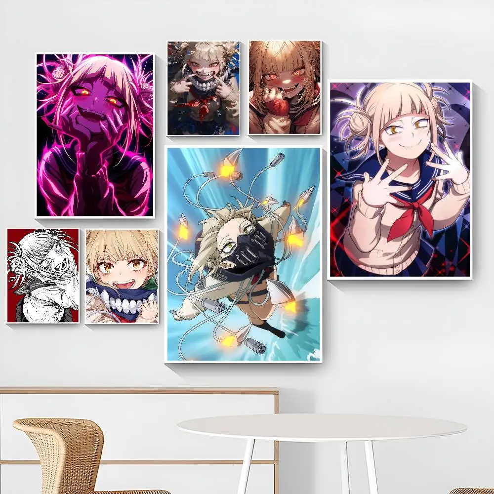 Himiko Toga My Hero Academia Anime Poster Appiccicosi HD Qualità Wall Art Poster retrò per la decorazione della parete della stanza di casa