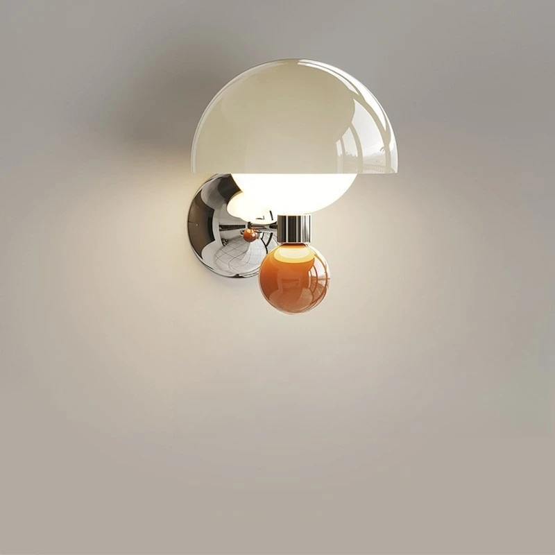 

Mushroom cream wind wall lamp Bedroom bedside small chandelier Master bedroom wall lamp Living room