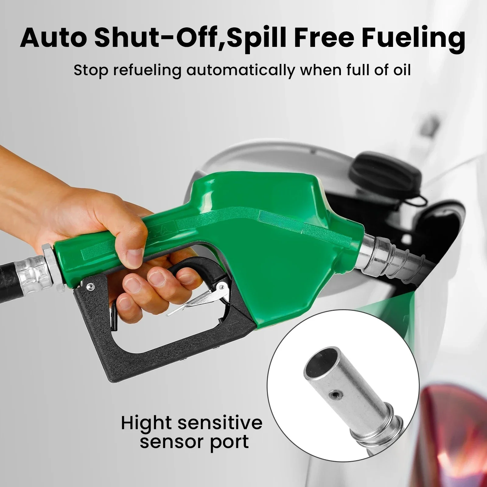 

Pistol Refueling Machine Auto Shut Off Fuel Gasoline/diesel Refueling Gun Aluminum Alloy Refueling Nozzle for Garage/Gas Station