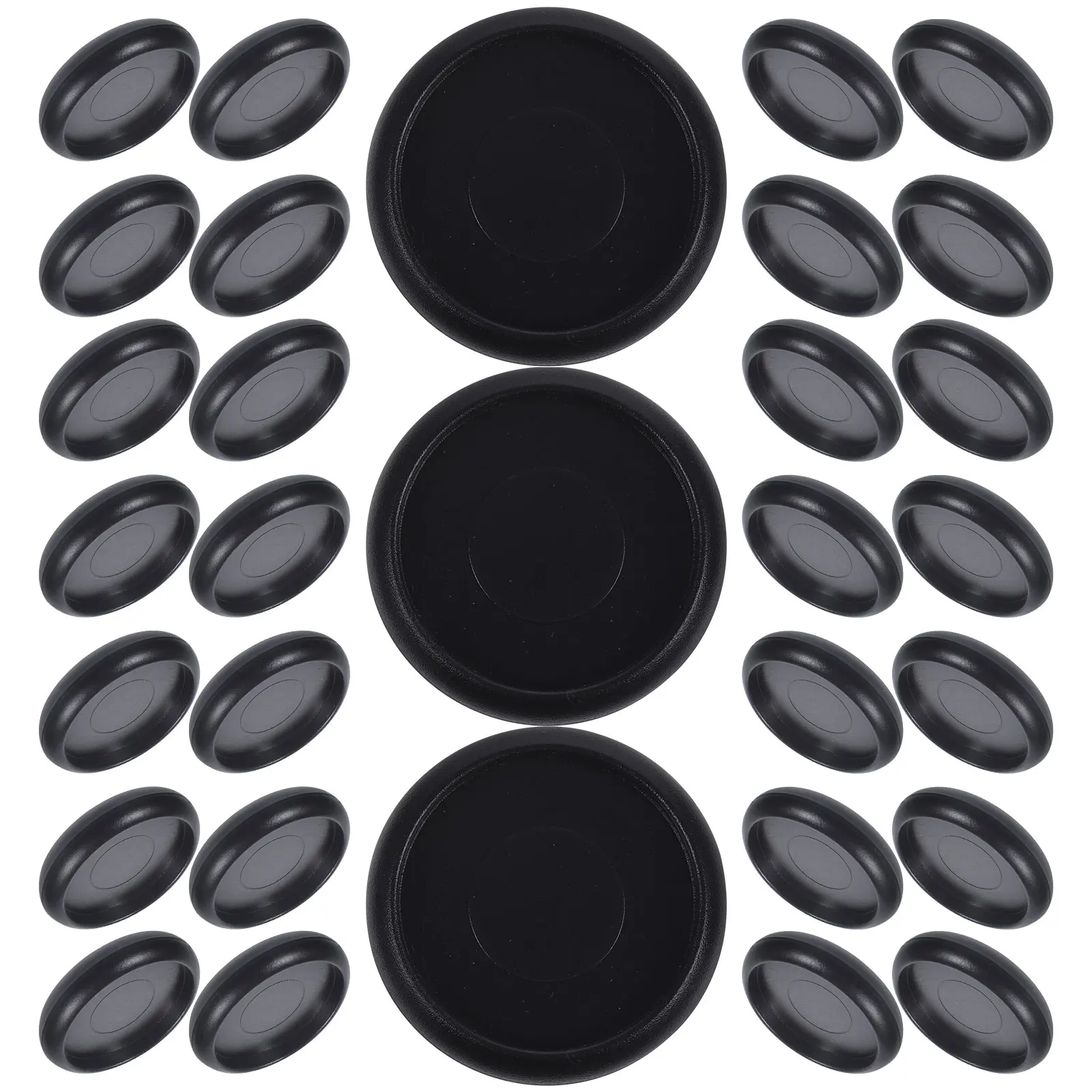 

44 Pcs Notepad Binding Buckle Black Binder Discs Mini Rings Round Book Diy Bound Notebook Abs High-grade Material