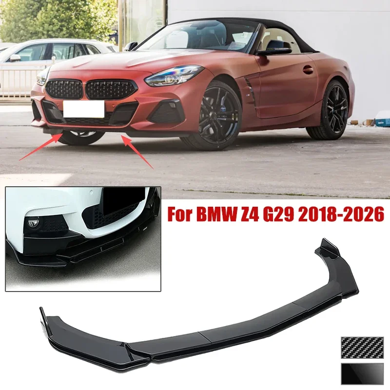 5pcs Front Bumper Shovel For BMW Z4 G29 2018-2026 Spoiler Front Bumper Deflector Anti Scratch Protection Device Accessories