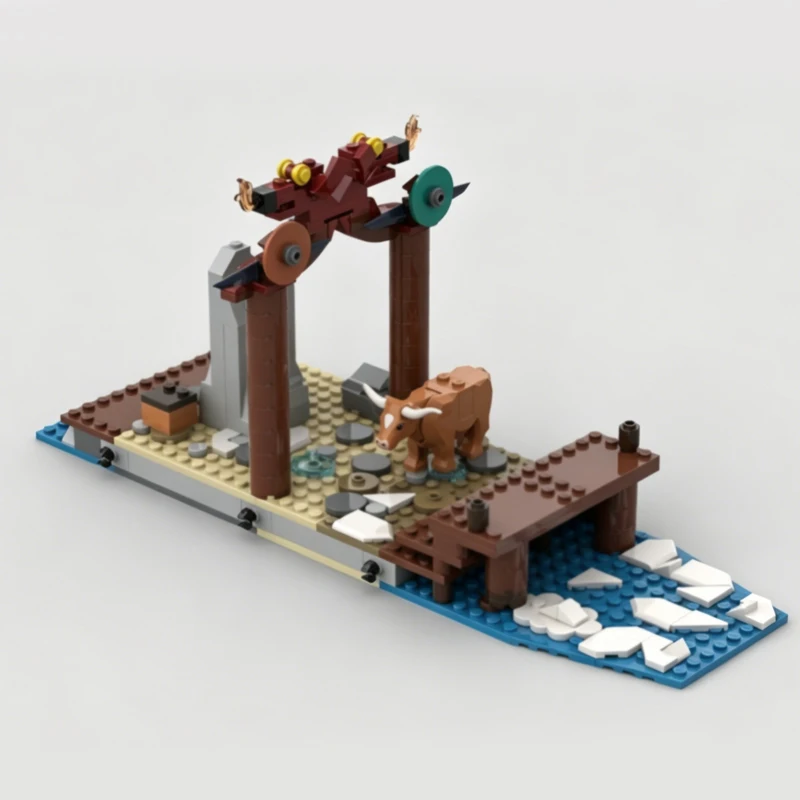

Medieval Model MOC Building Bricks Viking Village Harbour Extension Modular Technology Assemble Children Toys Suit Gifts Holiday