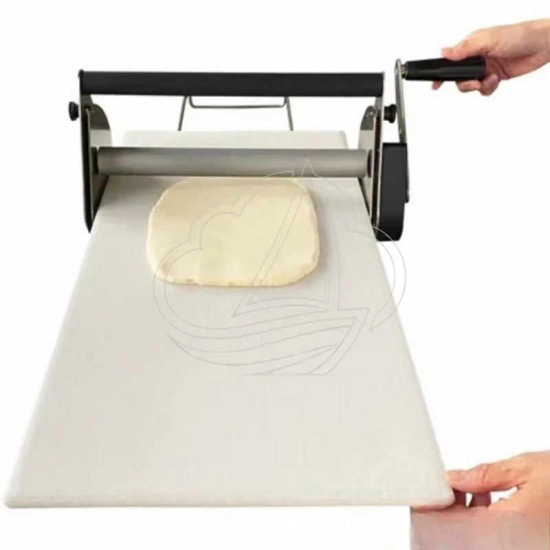 Manual Dough Sheeter Small Tabletop Pastry Roller for Croissant  Tart Bakery Layer Dough Making