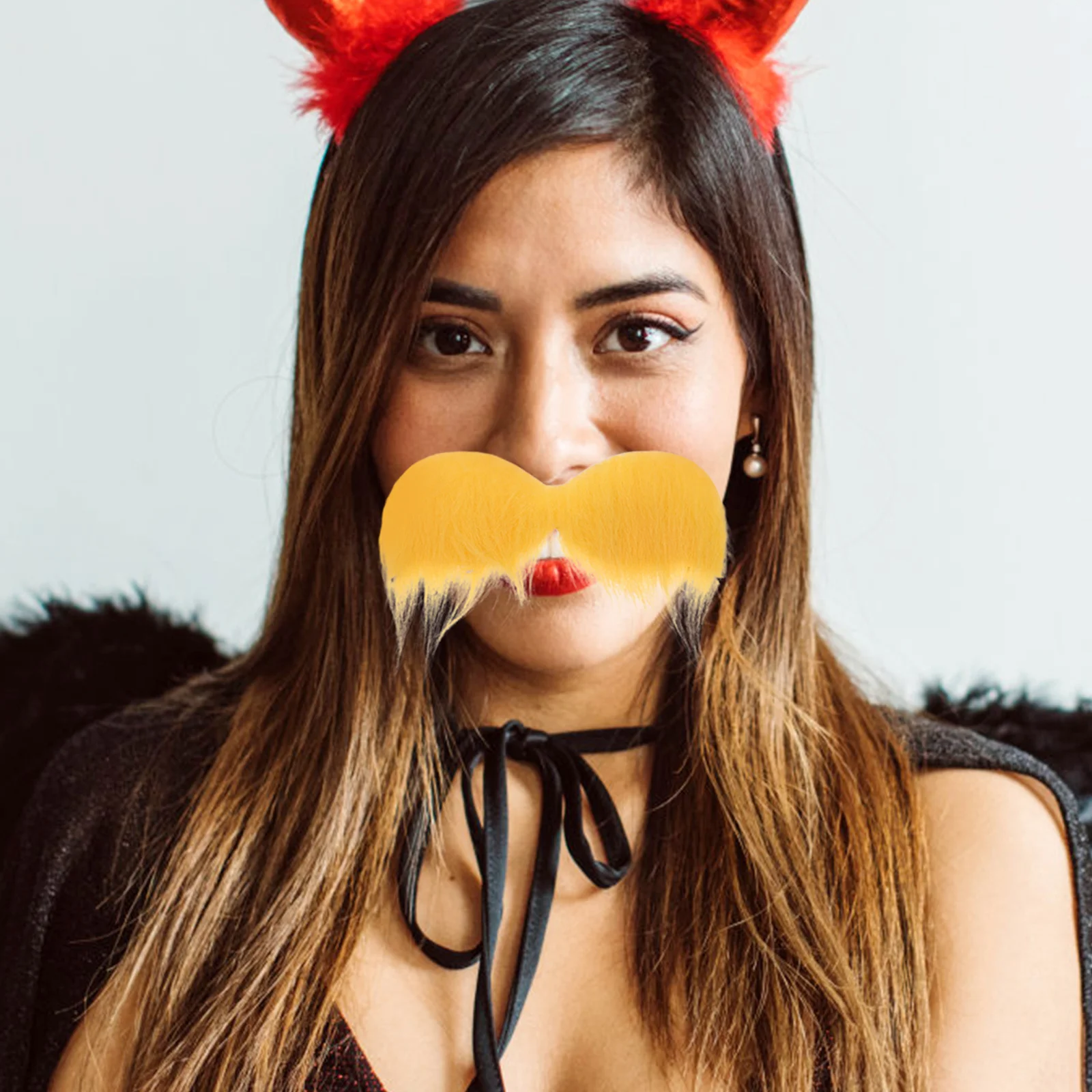 

Fake Mustache Eyebrows Fake Beard Yellow Mustache Halloween Party Costume Funny Stick on Accessories Yellow Mustaches