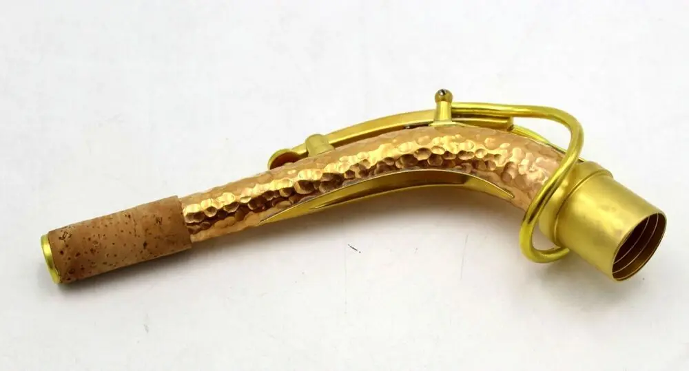 رقبة ألتو ساكسفون من النحاس المطروق يدويًا للموسيقى الشرقية SBA برقبة 24.5 ملم