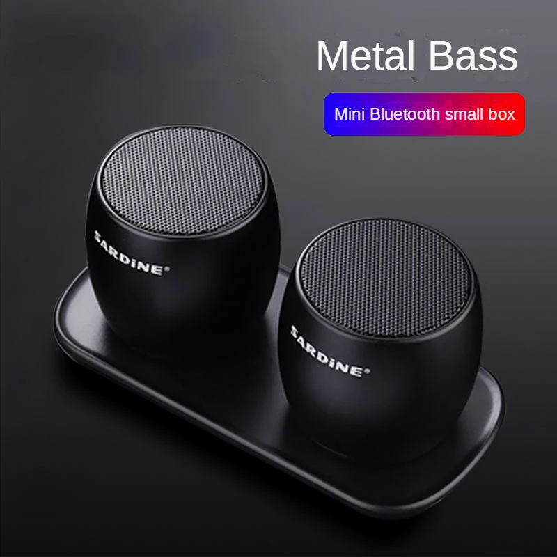 

Bluetooth Speaker Small Wireless To Box Overweight Subwoofer Large Volume TWS Stereo Metal Mini