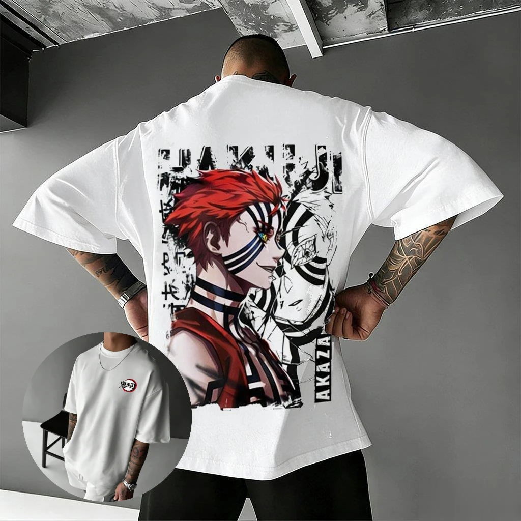 كيميتسو نو يابا أكازا أنيمي تي شيرت الرجال النساء القطن قصير الأكمام الشارع الشهير شيطان القاتل الجرافيك المحملة الصيف بلايز عادية 2026