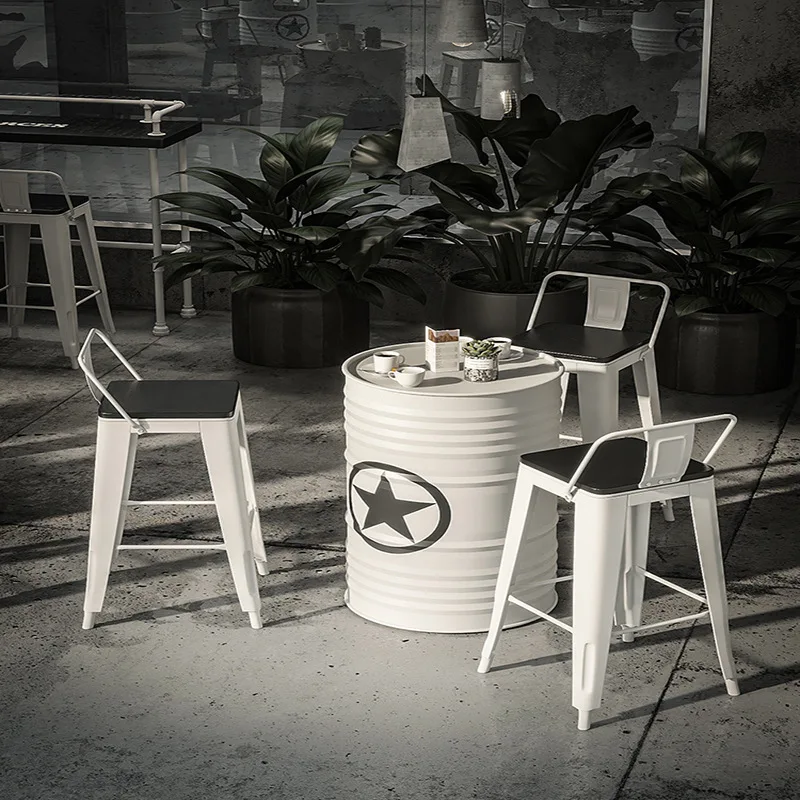 Oil drum booth, bar milk tea barbecue shop ktv sofa table and chair combination