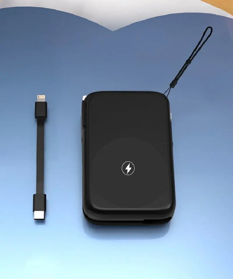 ZECAA 고속 충전 22.5W PD20W 디지털 무선 전원 은행 10000mAh AC 플러그 포함 충전 케이블 및 Led 캠핑 라이트 내장