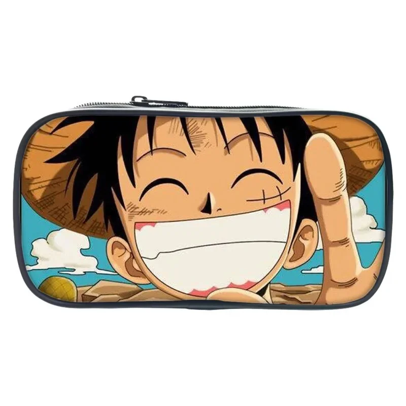 One Piece Children Anime Figure Pupil Large Capacity Pencil Case School Supplies Children Gift Pencil Bag Boys Box Storage Gift