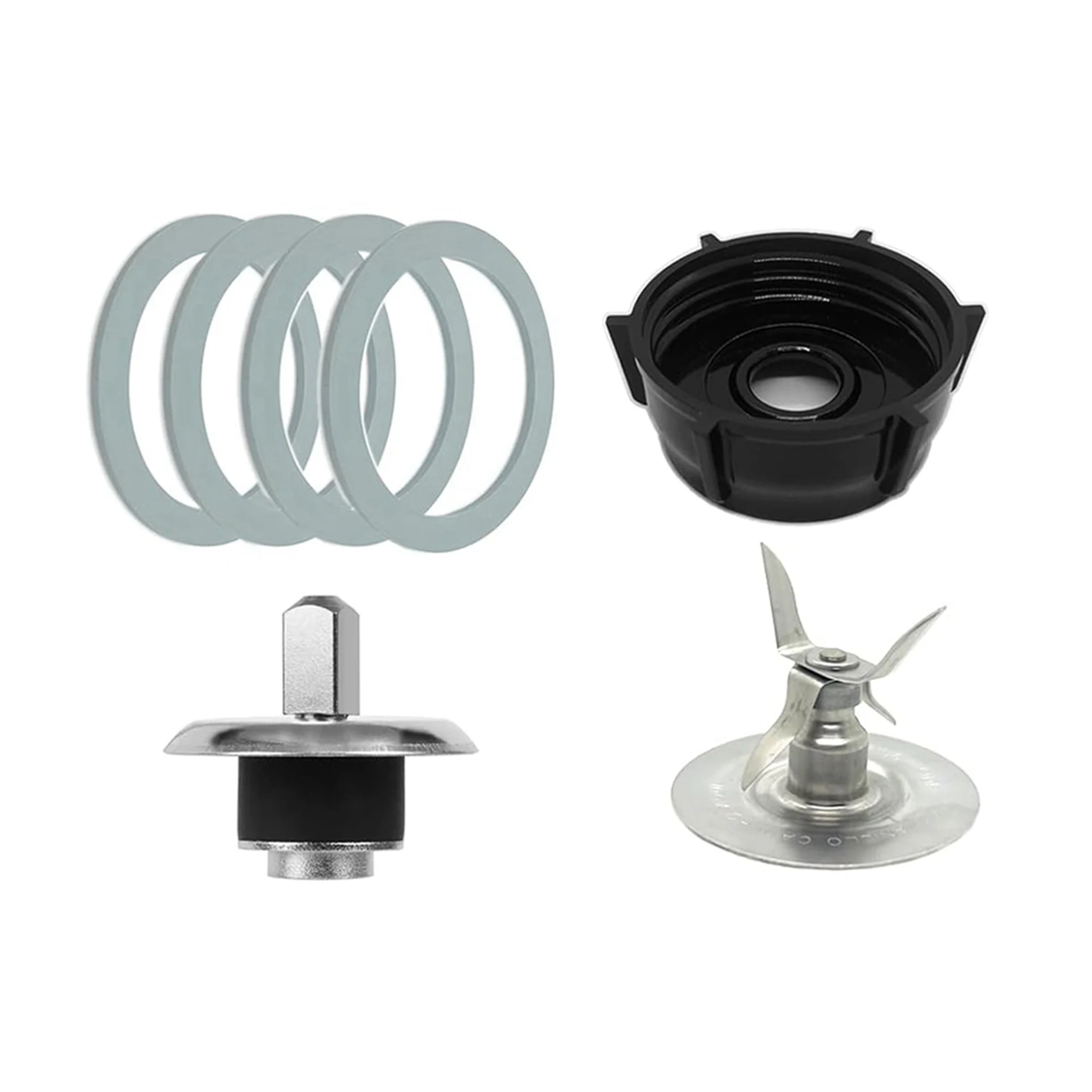 A04G-2X Cuchilla trituradora de hielo para licuadora Oster con tapa de base de vaso, para aspas de licuadora Oster