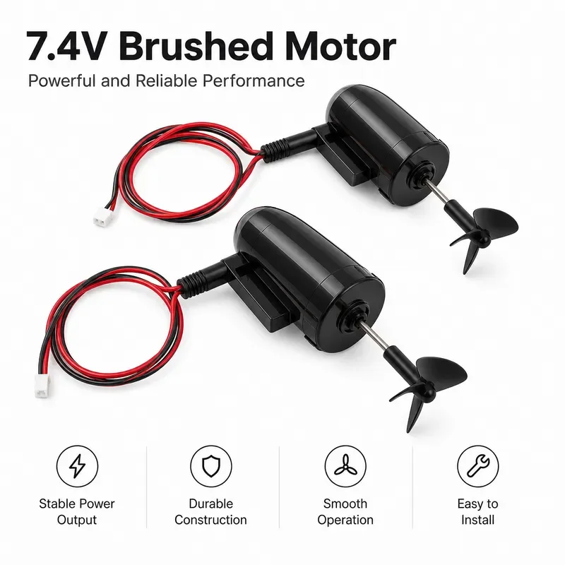 Waterproof Underwater Thruster 7.4V-12V 390 Brushed Motor 3-Blade Propeller for RC Bait Boat Repair Parts