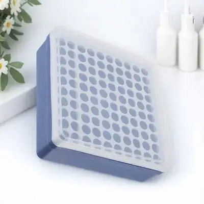 Laboratory Test Tubes Box Reusable 100 Holes Sampling Tube Holder Test Tube Organizer Storage Case for Science Research
