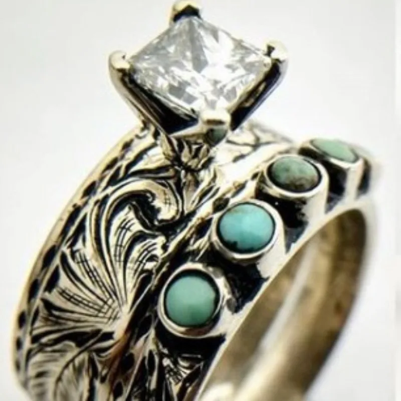Retro Thai Bank Women's Couple Rings Fashion Carved Floral Ornaments with Ethnic Style Jewelry for Women 2026 Wedding Ring Fr