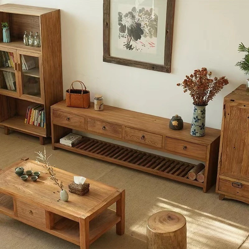 Old elm entrance living room wall-walled TV storage small apartment basement