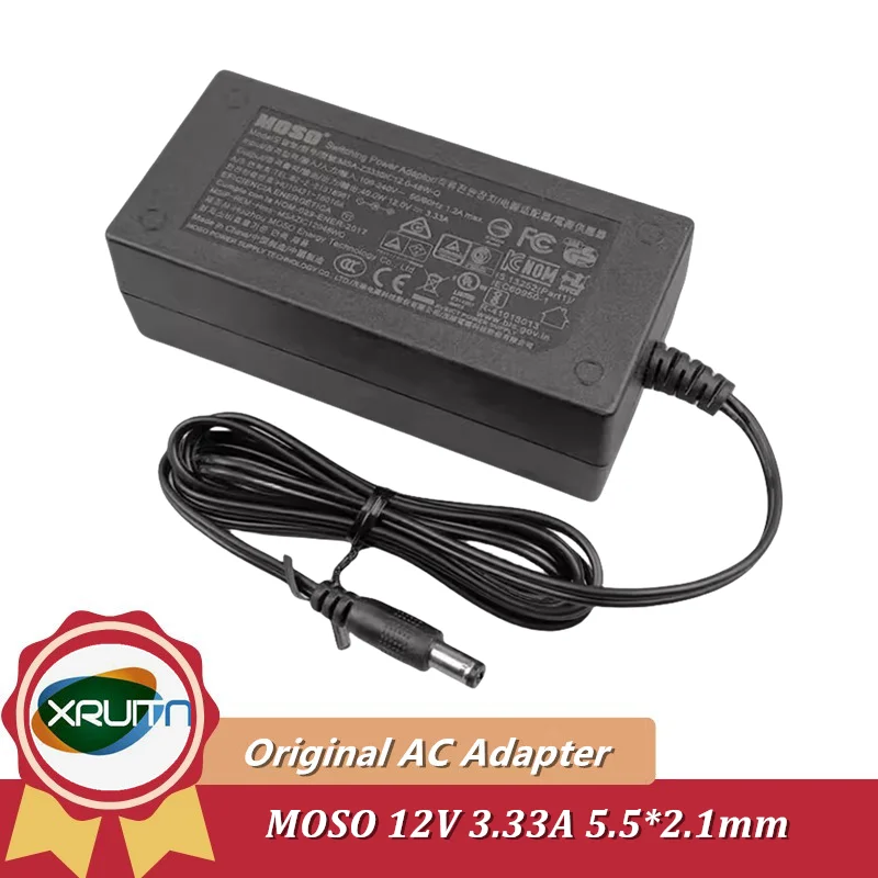 Genuine MOSO 12V 3.33A 40W MSA-Z3330IC12.0-48W-Q AC Switching Power Adapter Charger for Hikvision HU10421-16016A Power Supply