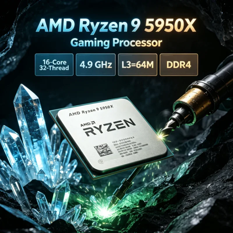 AMD Ryzen 9 5950X UP to 4.9GHz but without cooler 16-Core 32-Thread DDR4 3.4 GHz L3=64M 105W Gaming CPU Socket AM4