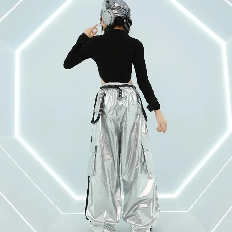 الفتيات ملابس رقص الجاز المرحلة الفتيات Kpop الهيب الورك ملابس الرقص الشارع ملابس الرقص الاطفال موضة Clohtes بلايز سوداء خلط السراويل